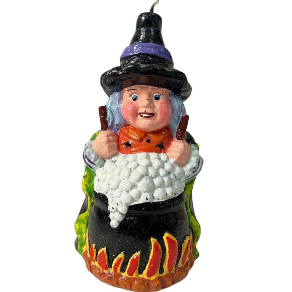 Vintage Christopher Radko‎ Candle Witches Brew Halloween Cauldron 7.5" - Picture 1 of 11